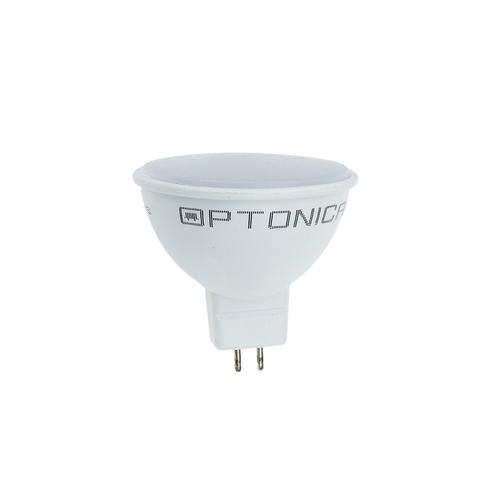 LED spotlámpa MR16 110° 5 év garancia, 5W, 4500K, természetes fehér, 400 lm, fehér, Optonica, 1762