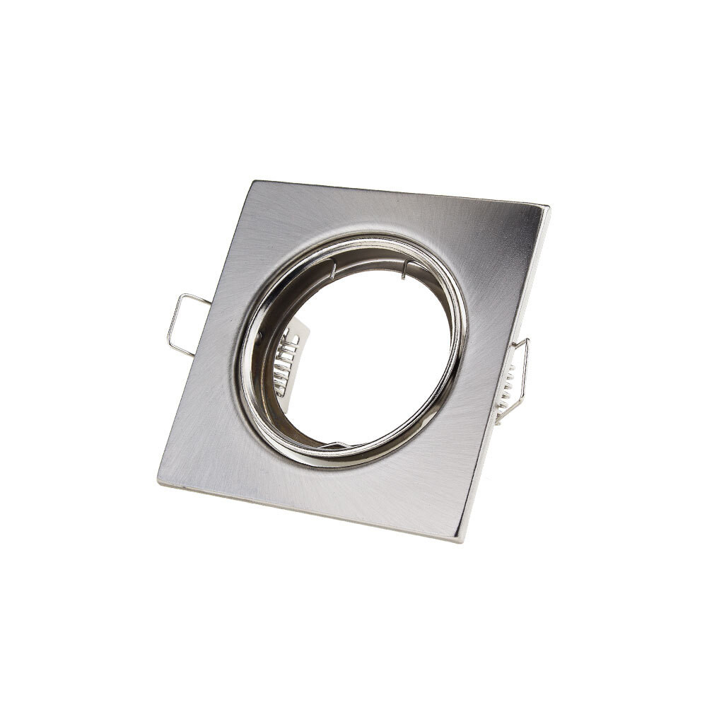 Állítható négyzet alakú spot lámpatest, keret, g5.3, inox, Optonica, 5077