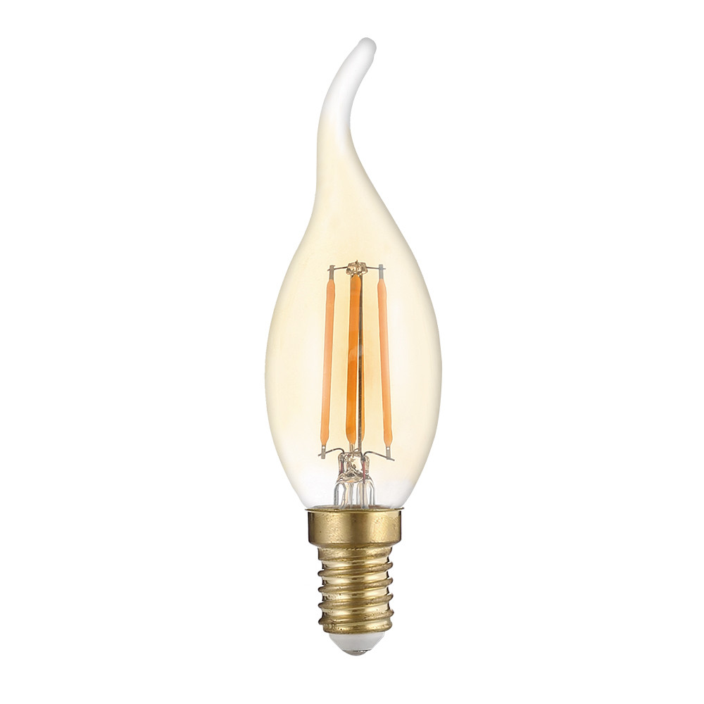 LED gyertyaizzó E14 t35 aranyüveg, 4W, 2500K, meleg fehér, 400 lm, Optonica, 1491