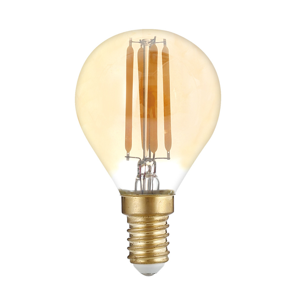 LED gyertyaizzó E14 G45 aranyüveg, 4W, 2500K, meleg fehér, 400 lm, Optonica, 1492