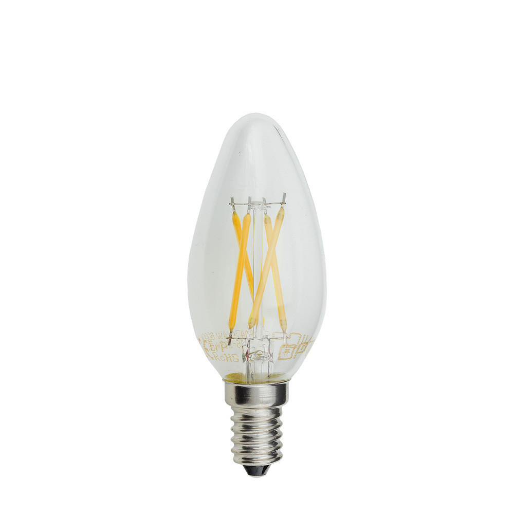LED izzószálas gyertyaizzó c35 E14, 4W, 2700K, meleg fehér, 400 lm, Optonica, 1472