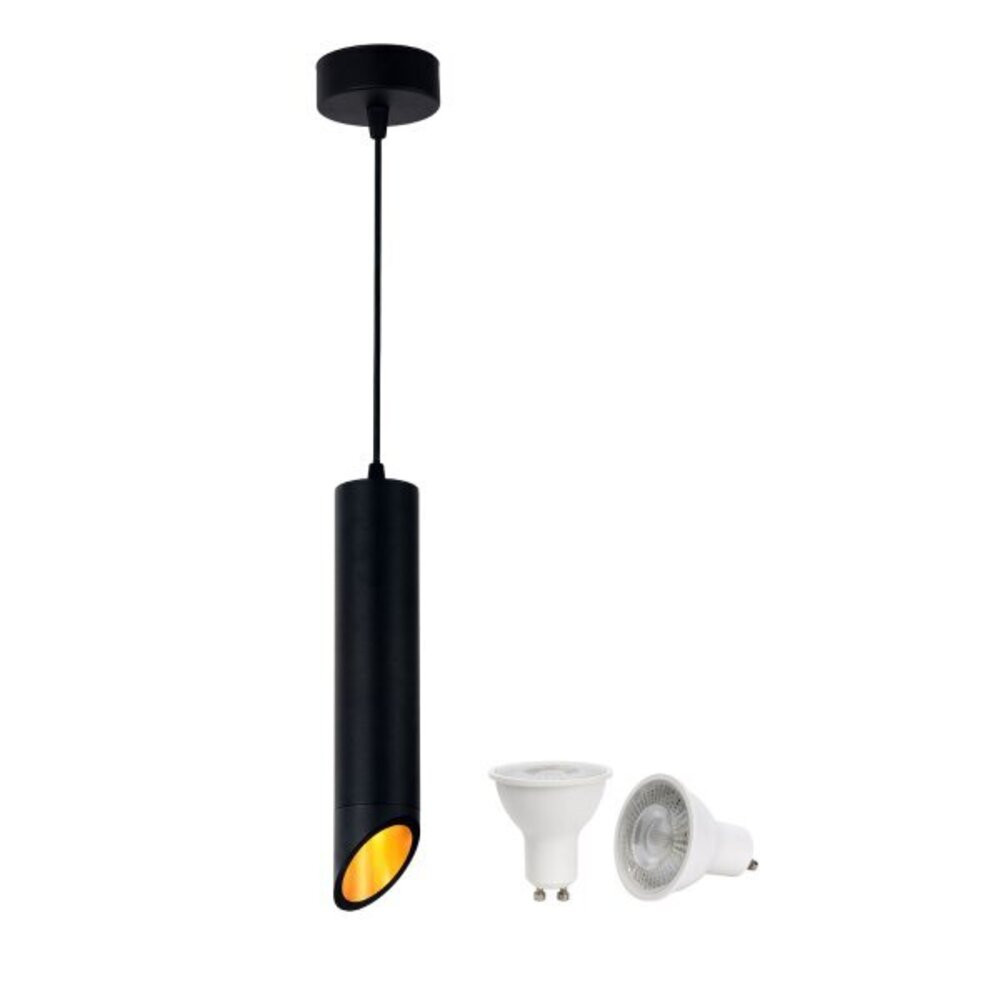 Függesztett lámpa 5w LED reflektorral, 2700K, meleg fehér, GU10, 400 lm, fekete, Optonica, 9098