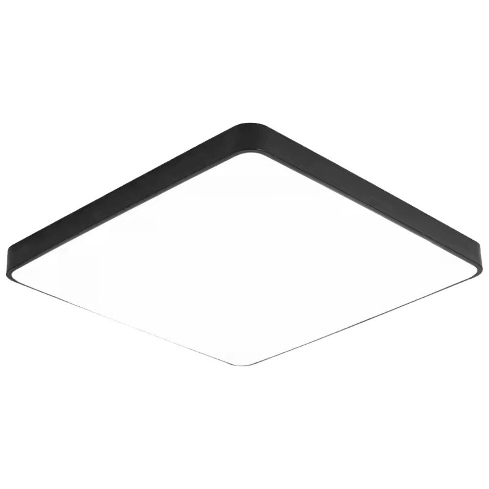 LED mennyezeti lámpa feketetel - négyzet alakú, 64W, 3000K, meleg fehér, 4800 lm, Optonica, 2926