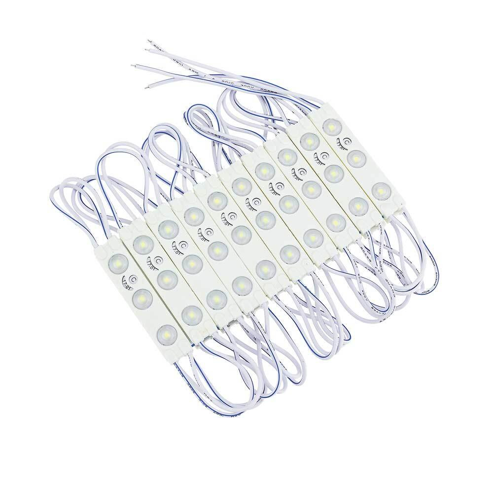 LED lencse modul 3 2835, 0,72W, 7000K, hideg fehér, dimmelhető, 80 lm, IP65, Optonica, 4511