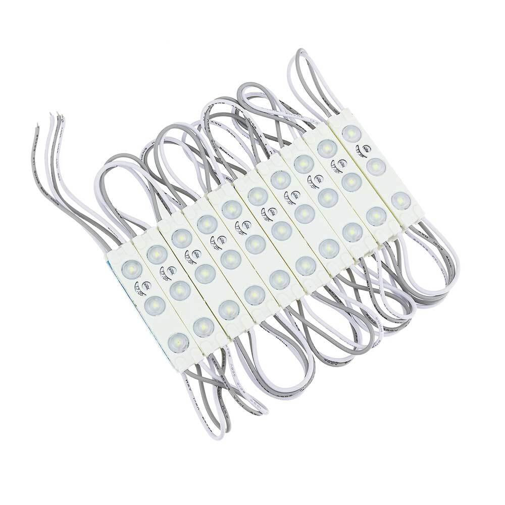 LED lencse modul 3 2835, 0,72W, 10000K, hideg fehér, dimmelhető, 80 lm, IP65, Optonica, 4512