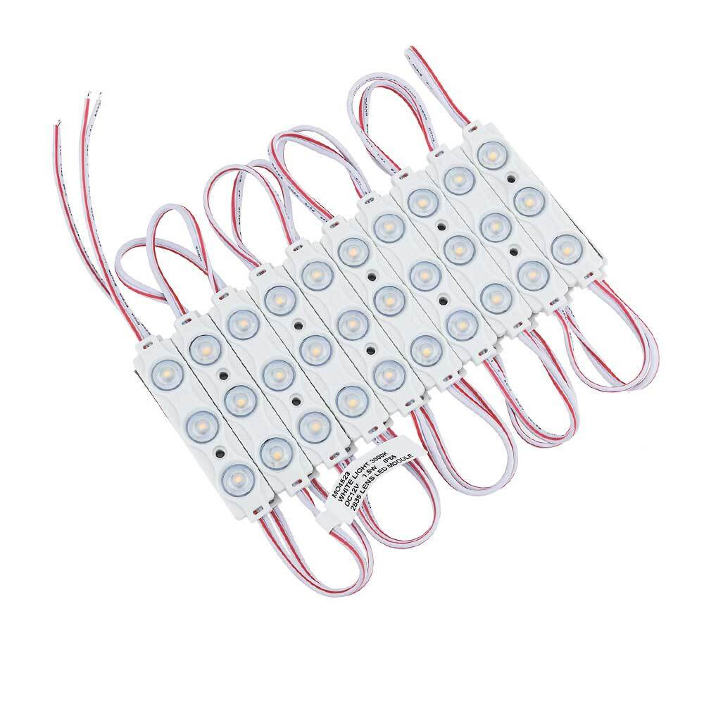 LED lencse modul 3 2835, 1,5W, 7000K, hideg fehér, dimmelhető, 120 lm, IP65, Optonica, 4521