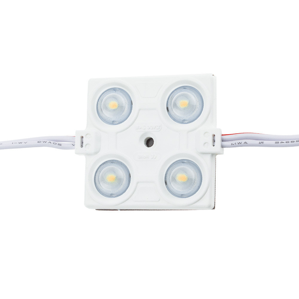 LED lencse modul 4 2835 vízálló, 2,4W, 3000K, meleg fehér, dimmelhető, 240 lm, IP65, Optonica, 4562