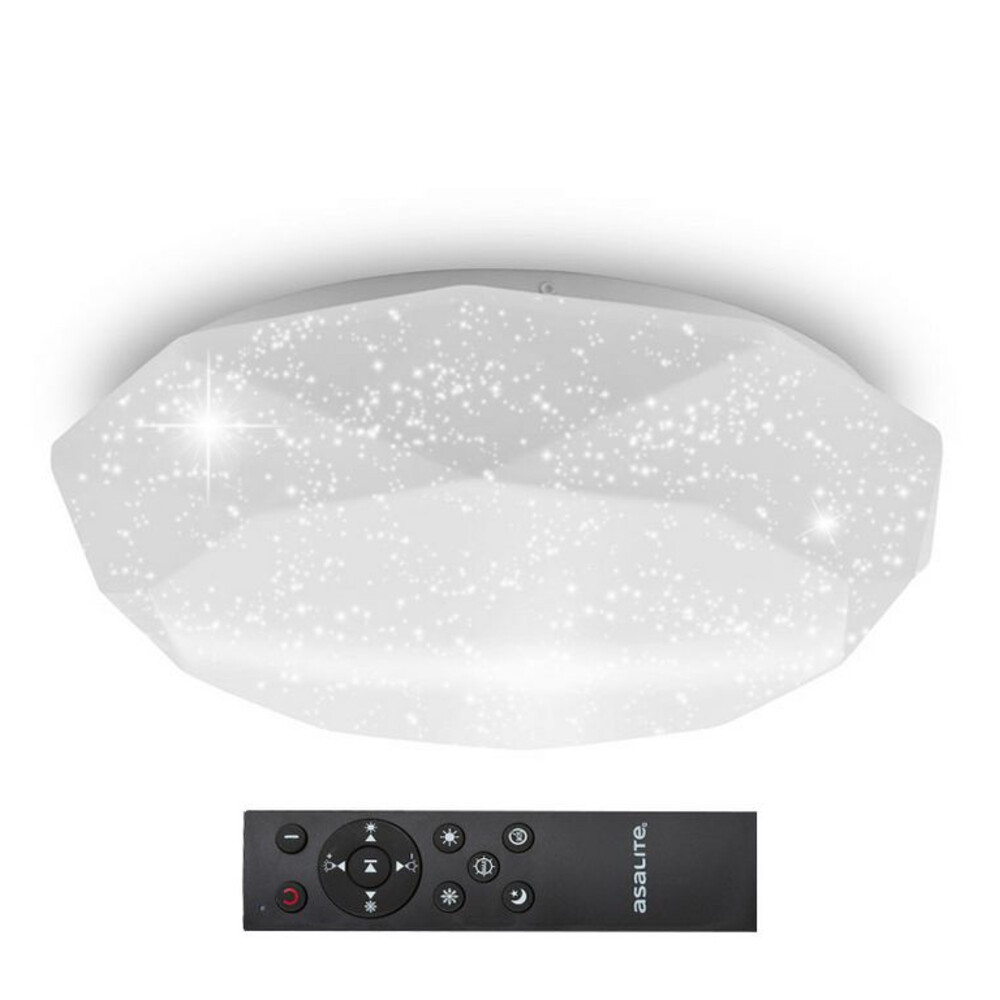 Asalite LED Mennyezeti Lámpa LIZA 48W 3000K, 4000K, 6500K (4080 lumen) Gyémánt, Csillagos + Távirányító CCT