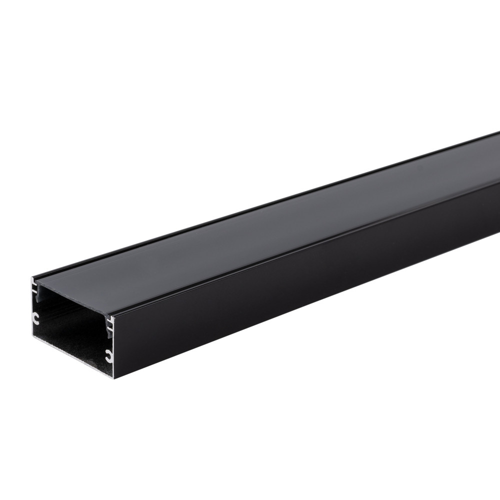 Alumínium profil LED szalaghoz 40*20mm, fekete/fekete fedő, 2 méter, Optonica, 5120