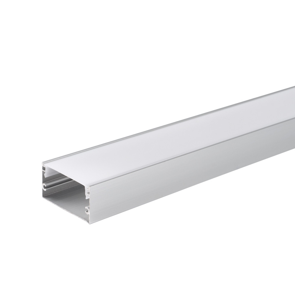 Alumínium profil LED szalaghoz 40*20mm, ezüst/fehér fedő, 2 méter, Optonica, 5121