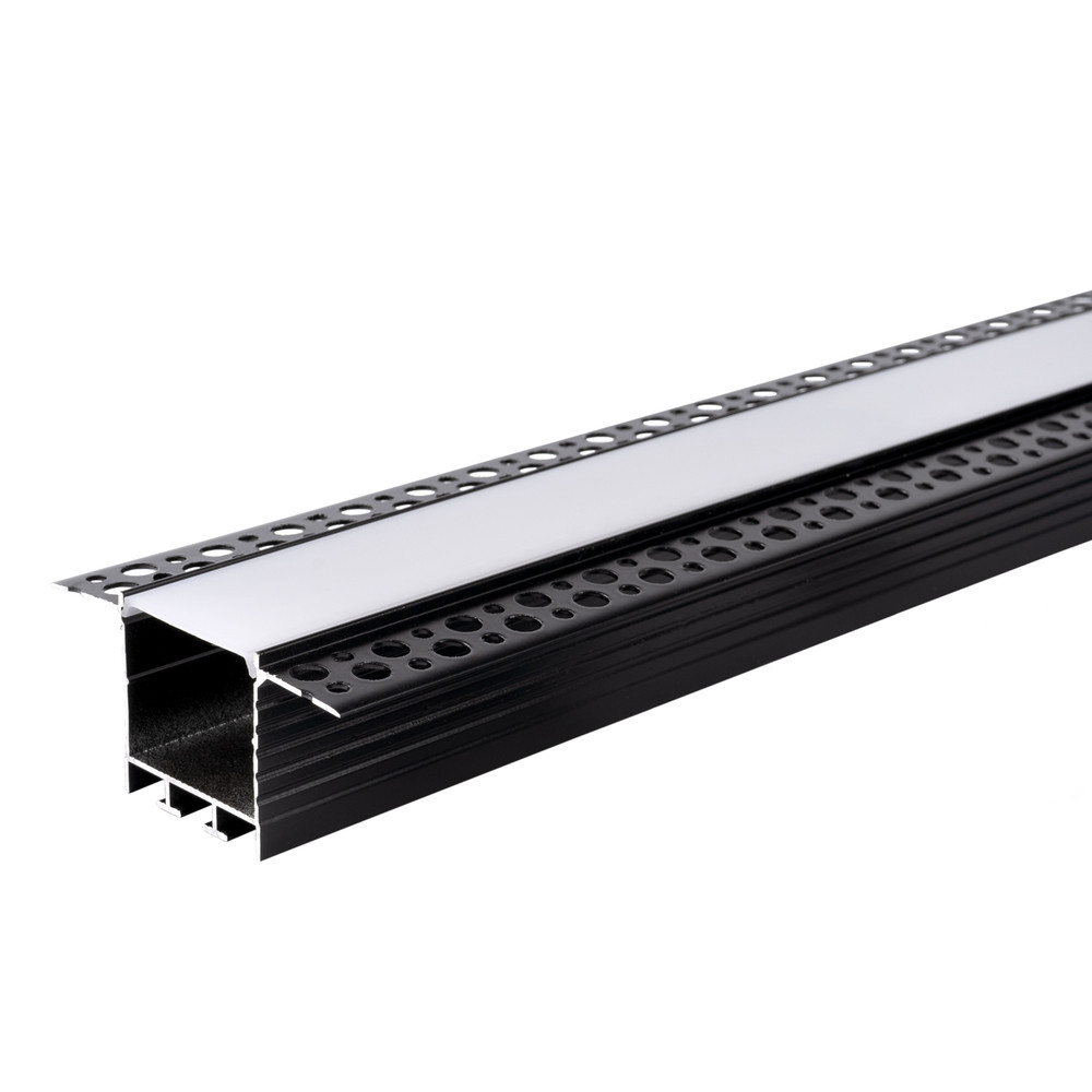 Alumínium profil LED szalaghoz 71,5*35mm, fekete/fehér fedő, 2 méter, Optonica, 5125