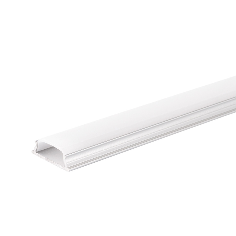 Alumínium profil LED szalaghoz 18*06mm, ezüst/fehér fedő, 2 méter, Optonica, 5132