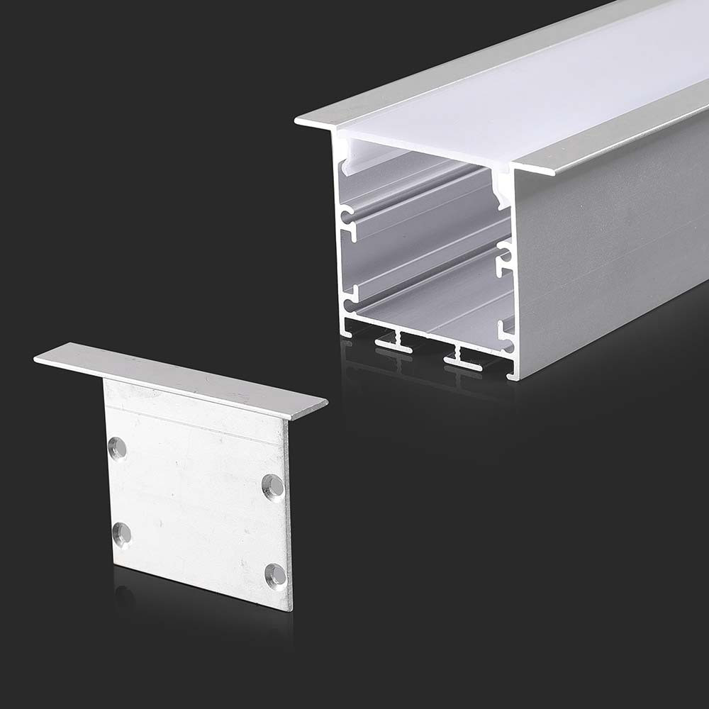 LED szalag profil, fehér/fehér fedő, 2000mm, V-TAC, 2871