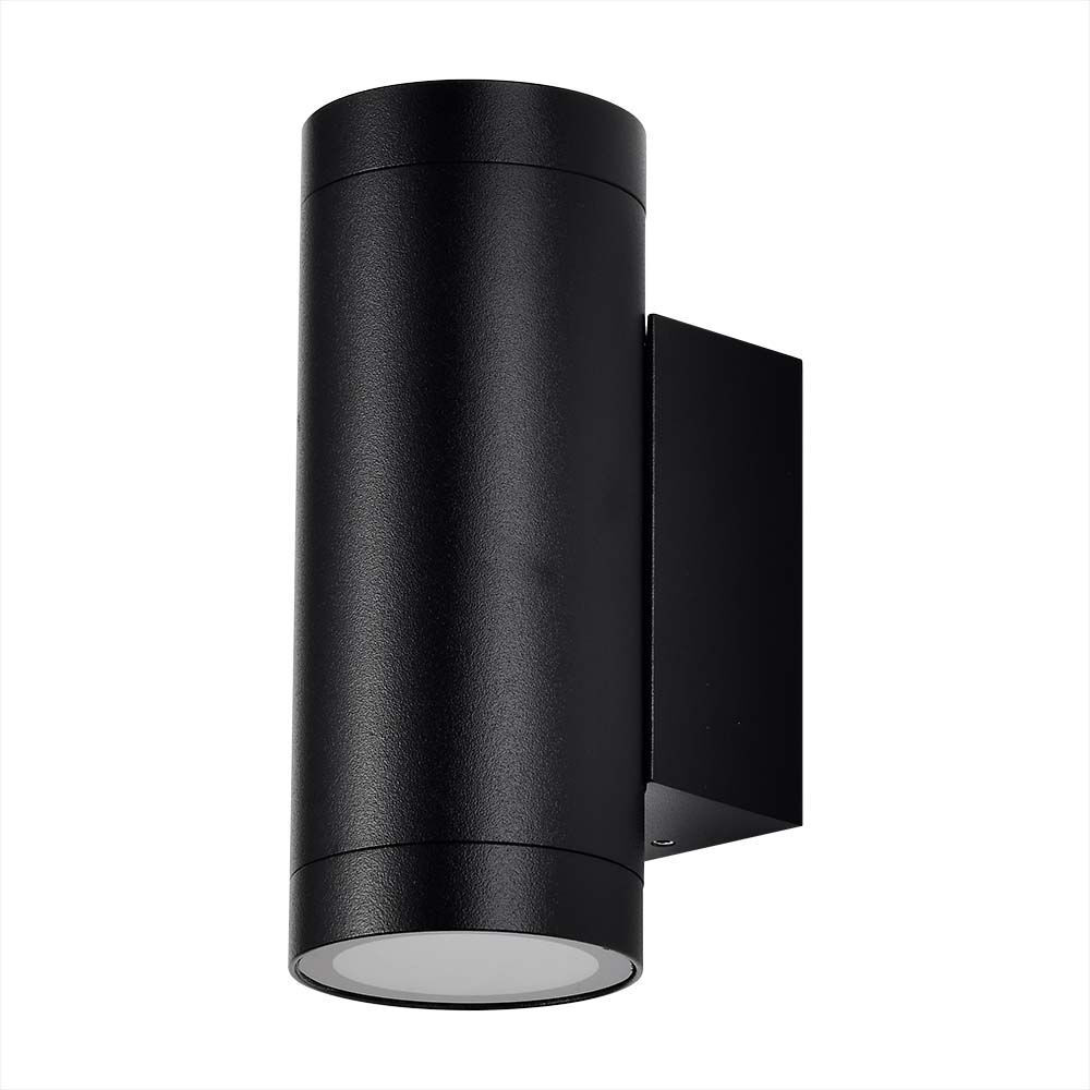 Kültéri fali lámpatest, 2XGU10, fekete, IP54, V-TAC, 2971