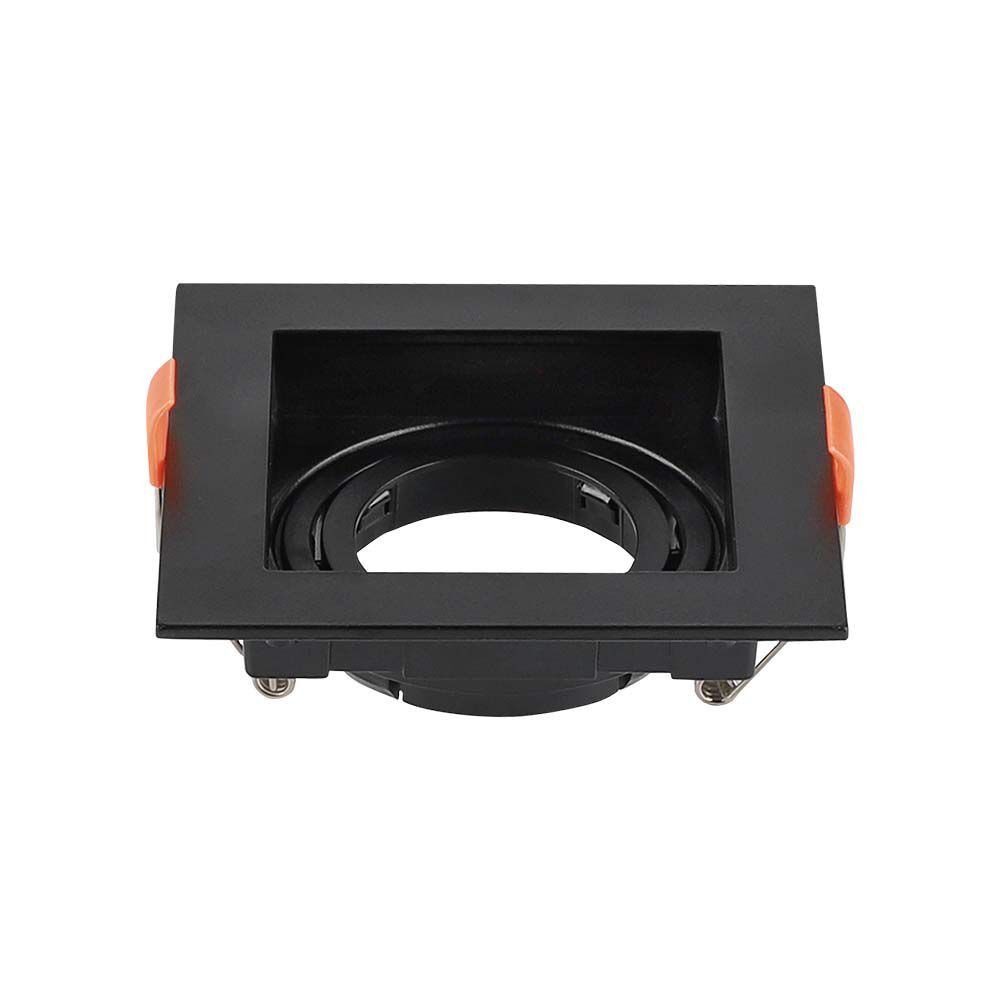 LED spotlámpa keret négyzet alakú, GU10, fekete, V-TAC, 6657