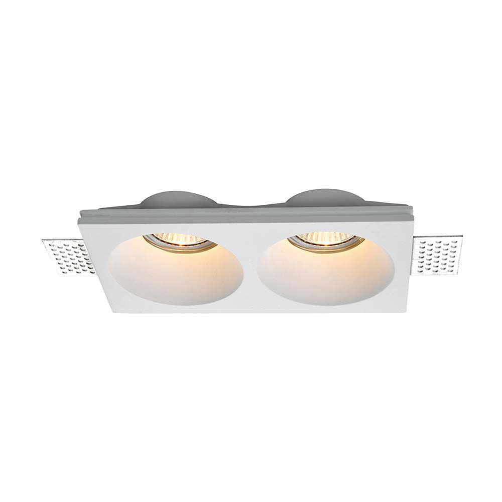 LED spotlámpa keret kerek, 2XGU10, fehér, V-TAC, 6762
