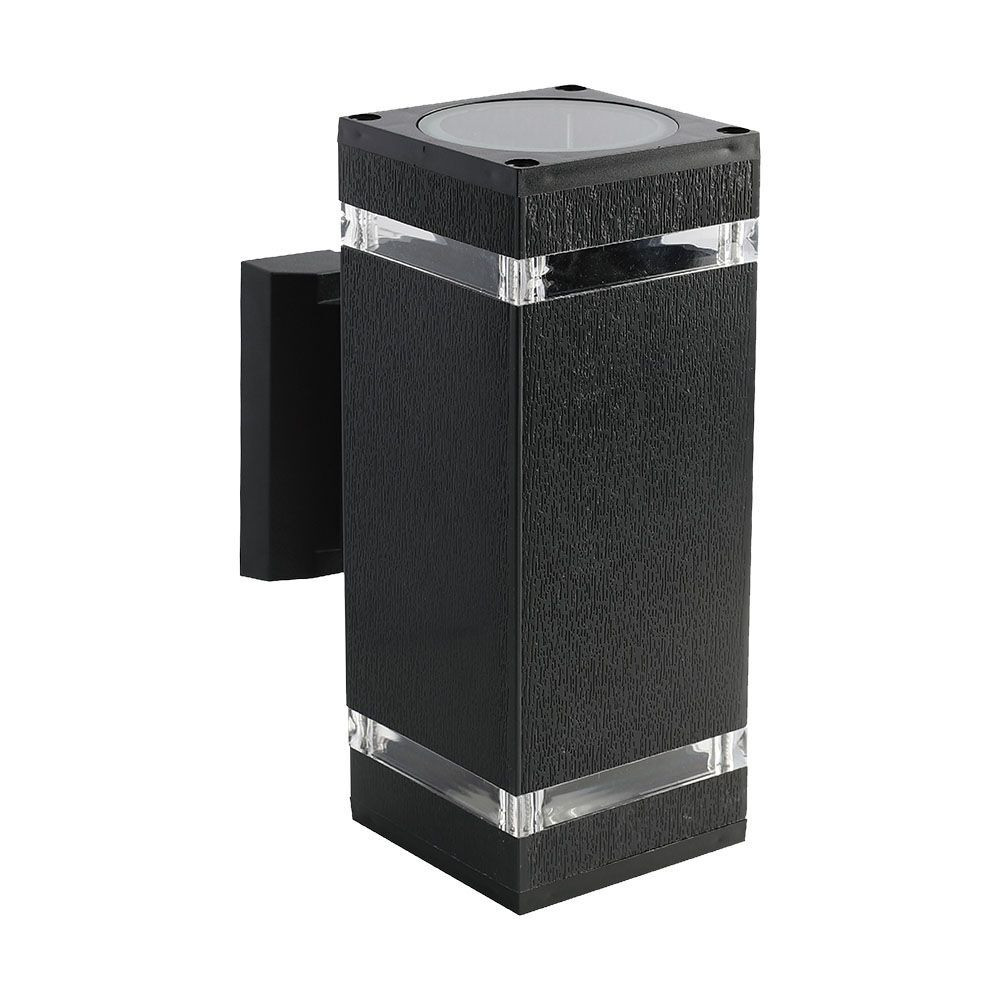 Kültéri fali lámpatest, 2xE27, fekete, IP44, V-TAC, 93574