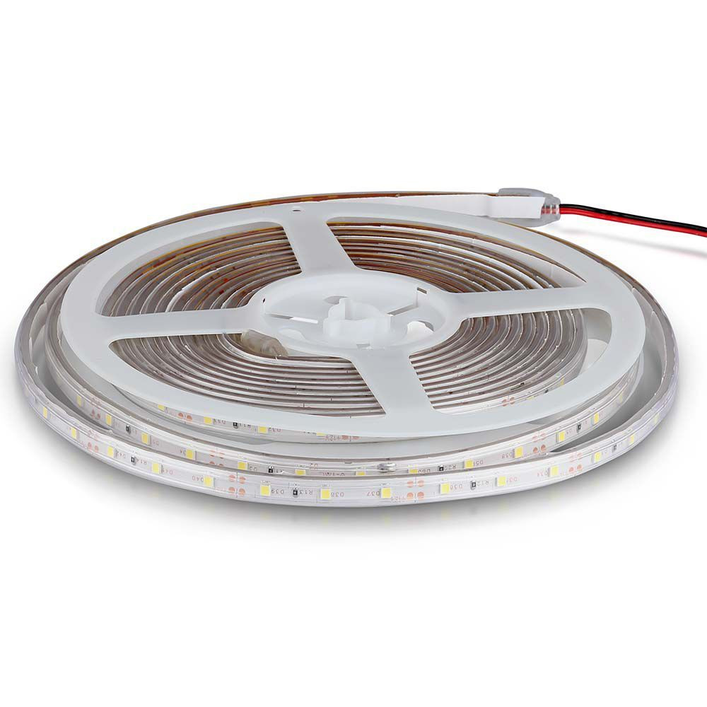Kültéri LED szalag, 5 w, piros, 420 lm/m, 12V, 120°, CRI>80, IP65, V-TAC, 212036