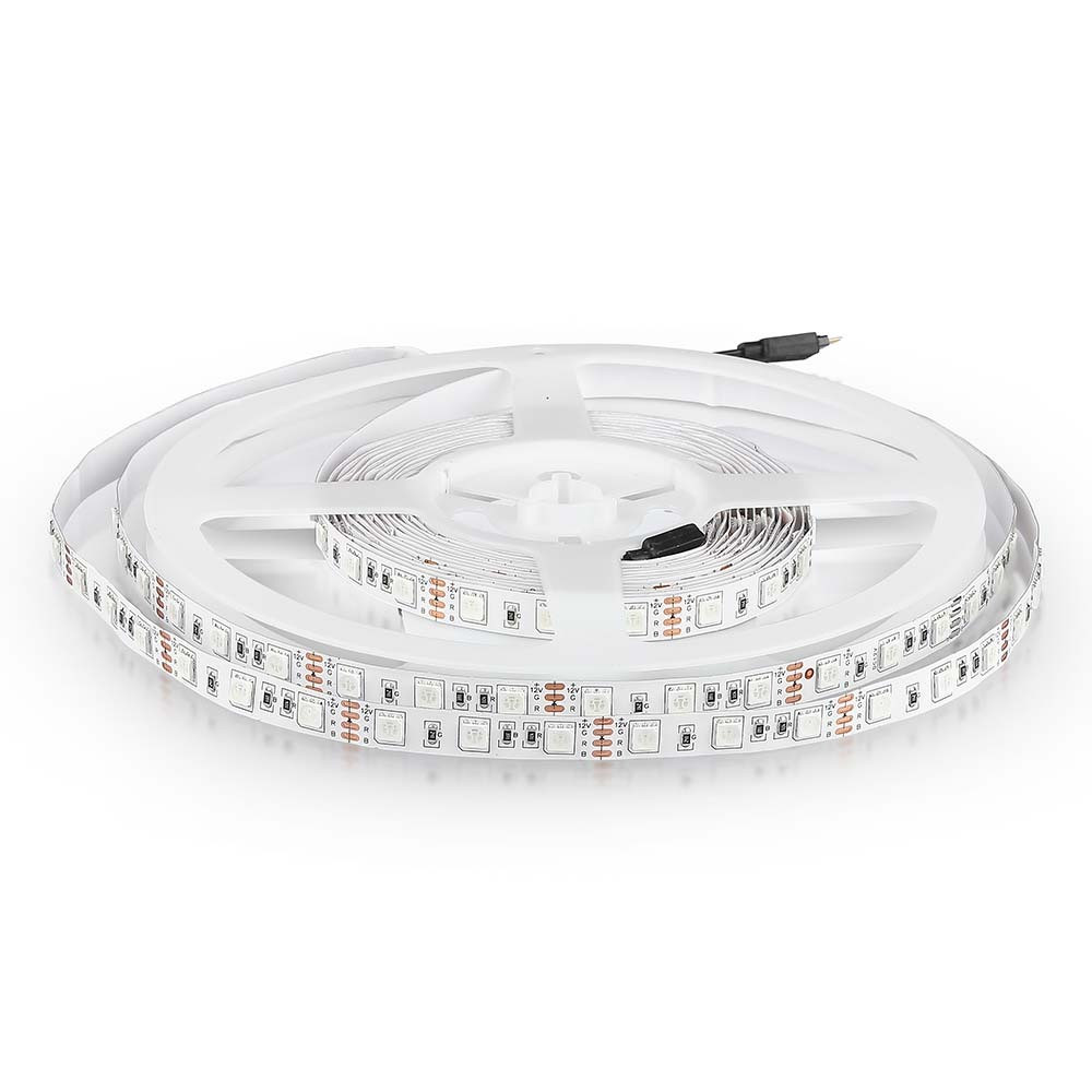 Beltéri LED szalag, 11 w, piros, 900 lm/m, 12V, 120°, CRI>80, V-TAC, 212128
