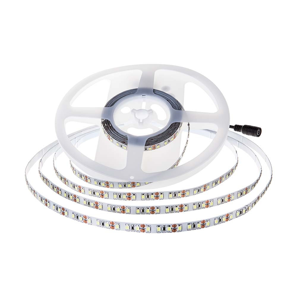 Beltéri LED szalag, 8 w, 6500K, hideg fehér, 1100 lm/m, 24V, 120°, CRI>80, V-TAC, 212595