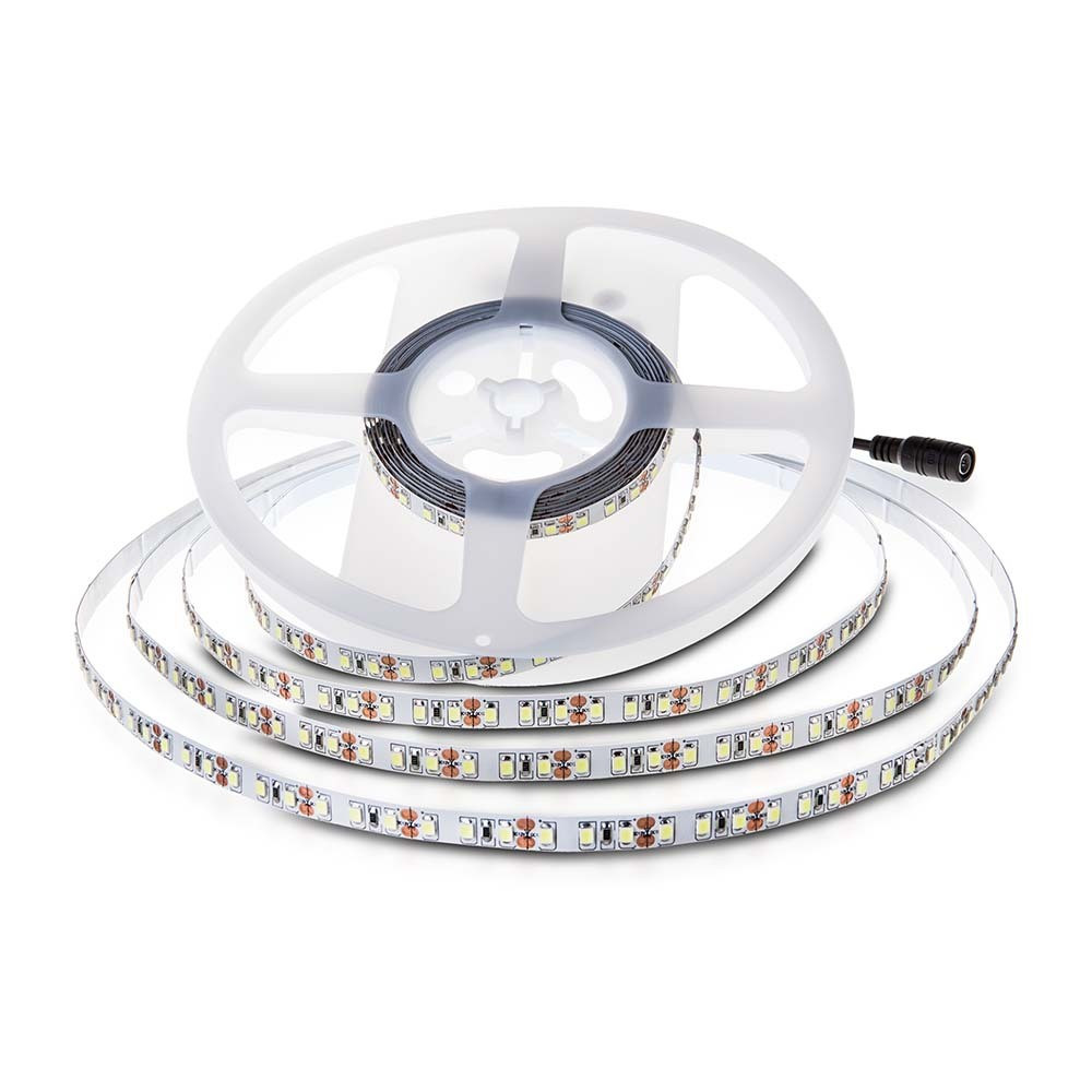 Beltéri LED szalag , 8w, 3000K, meleg fehér, 750 lm/m, 24V, 120°, CRI>80, V-TAC, 212622