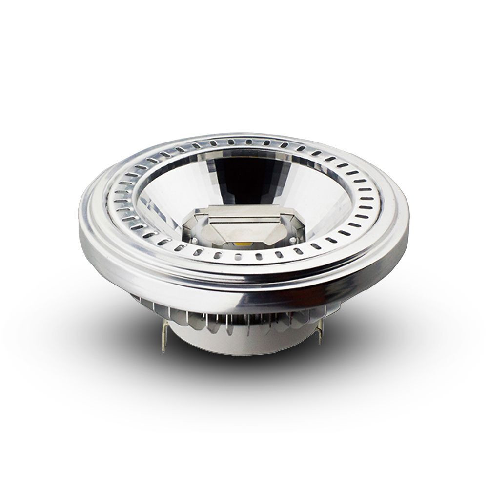 LED spot égő AR111, 12w, 4000K, természetes fehér, 1159lm, GX5.3, 40°, ezüst, CRI>90, V-TAC, 214256