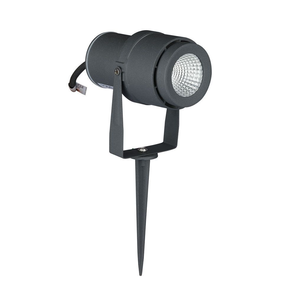 Kültéri leszúrható állólámpa, 12w, 4000K, természetes fehér, 930lm, 20°, szürke, IP65, V-TAC, 217551