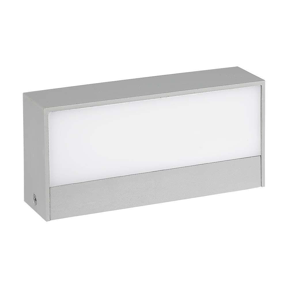 LED fali lámpa kétirányú, 9w, 6400K, hideg fehér, 850lm, 90°, szürke, CRI>80, IP65, V-TAC, 218241