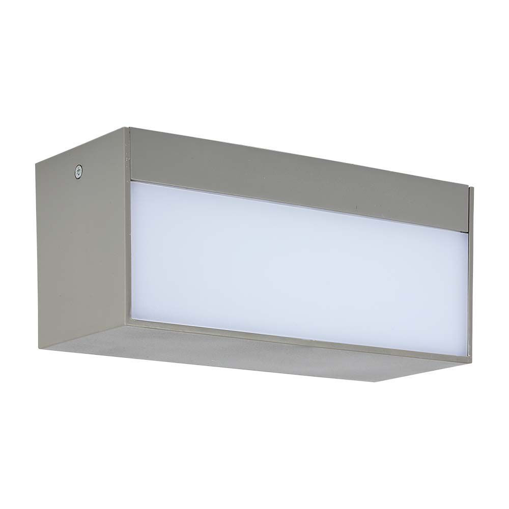 LED fali lámpa kétirányú, 12w, 6400K, hideg fehér, 1155lm, 90°, szürke, CRI>80, IP65, V-TAC, 218244