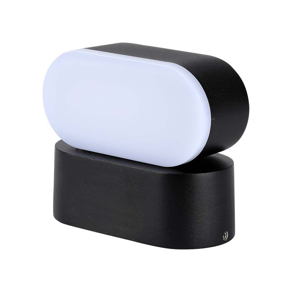 LED fali lámpa forgatható, 5w, 3000K, meleg fehér, 722lm, 350°, fekete, CRI>80, IP65, V-TAC, 218288