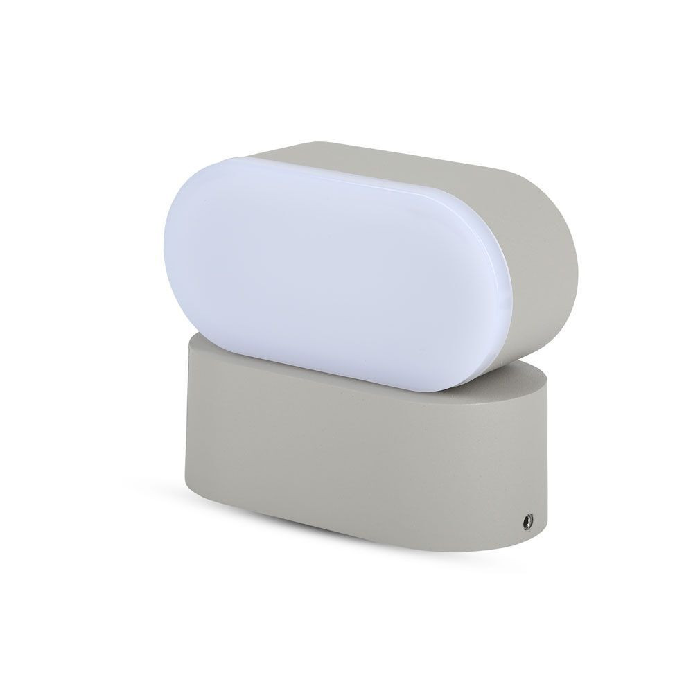 LED fali lámpa forgatható, 5w, 4000K, természetes fehér, 800lm, 350°, szürke, CRI>80, IP65, V-TAC, 218291