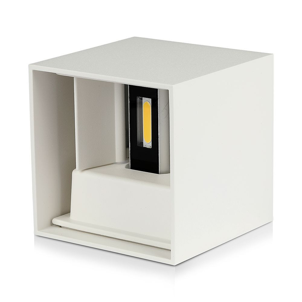 LED fali lámpa kétirányú négyzet alakú Bridgelux, 11w, 3000K, meleg fehér, 1360lm, 120°, fehér, CRI>80, IP65, V-TAC, 218527