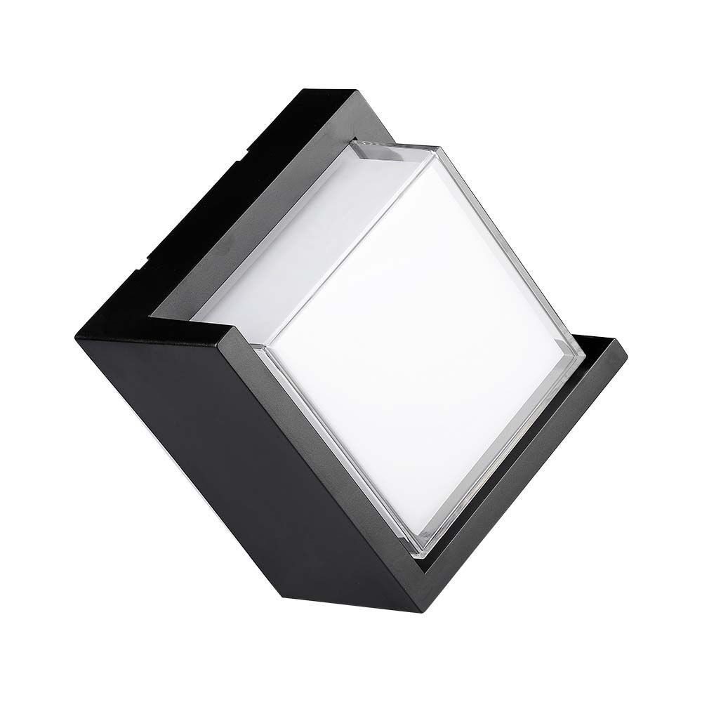 Kültéri LED fali lámpa, 12w, 4000K, természetes fehér, 1160lm, 120°, fekete, CRI>80, IP65, V-TAC, 218540