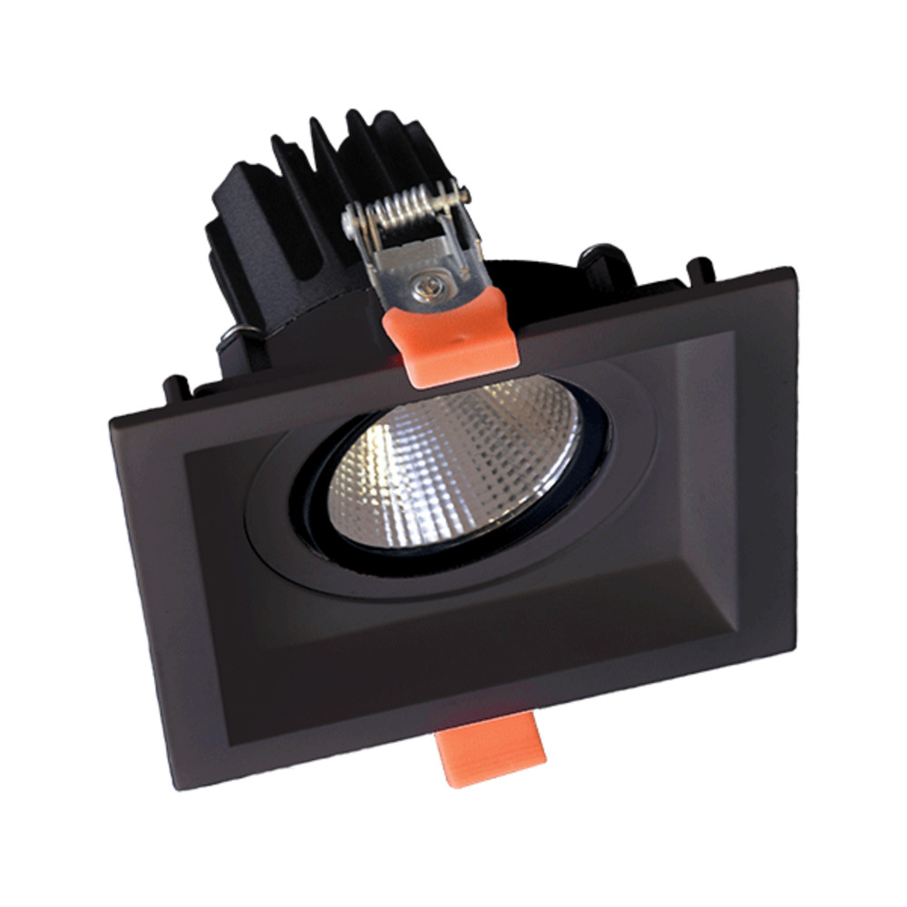 SQUARE LED MOVABLE SPOT LIGHT 30W 230V 3000K BLACK