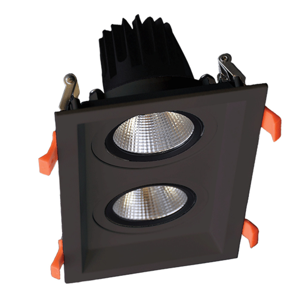 DOUBLE LED MOVABLE SPOT LIGHT 2X15W 230V 4000K BLACK
