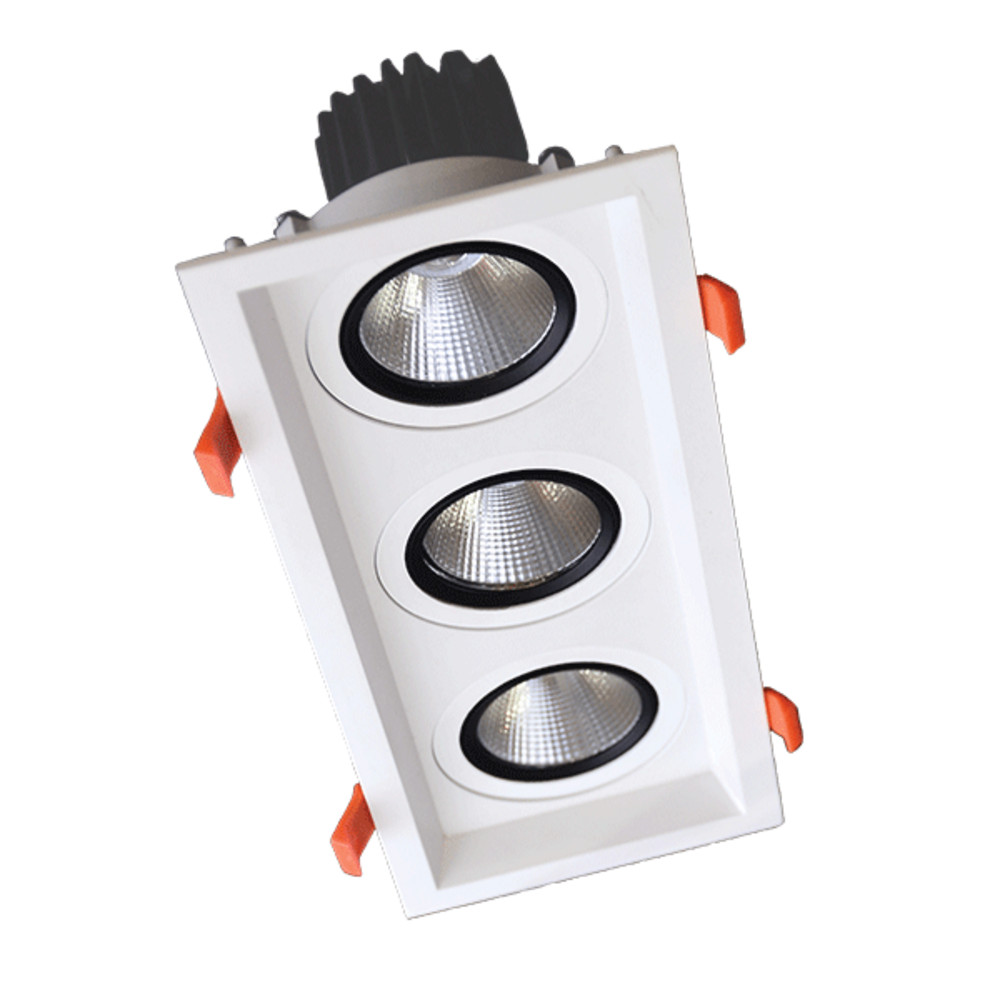 TRIPLE LED MOVABLE SPOT LIGHT 3X15W 230V 4000K WHITE