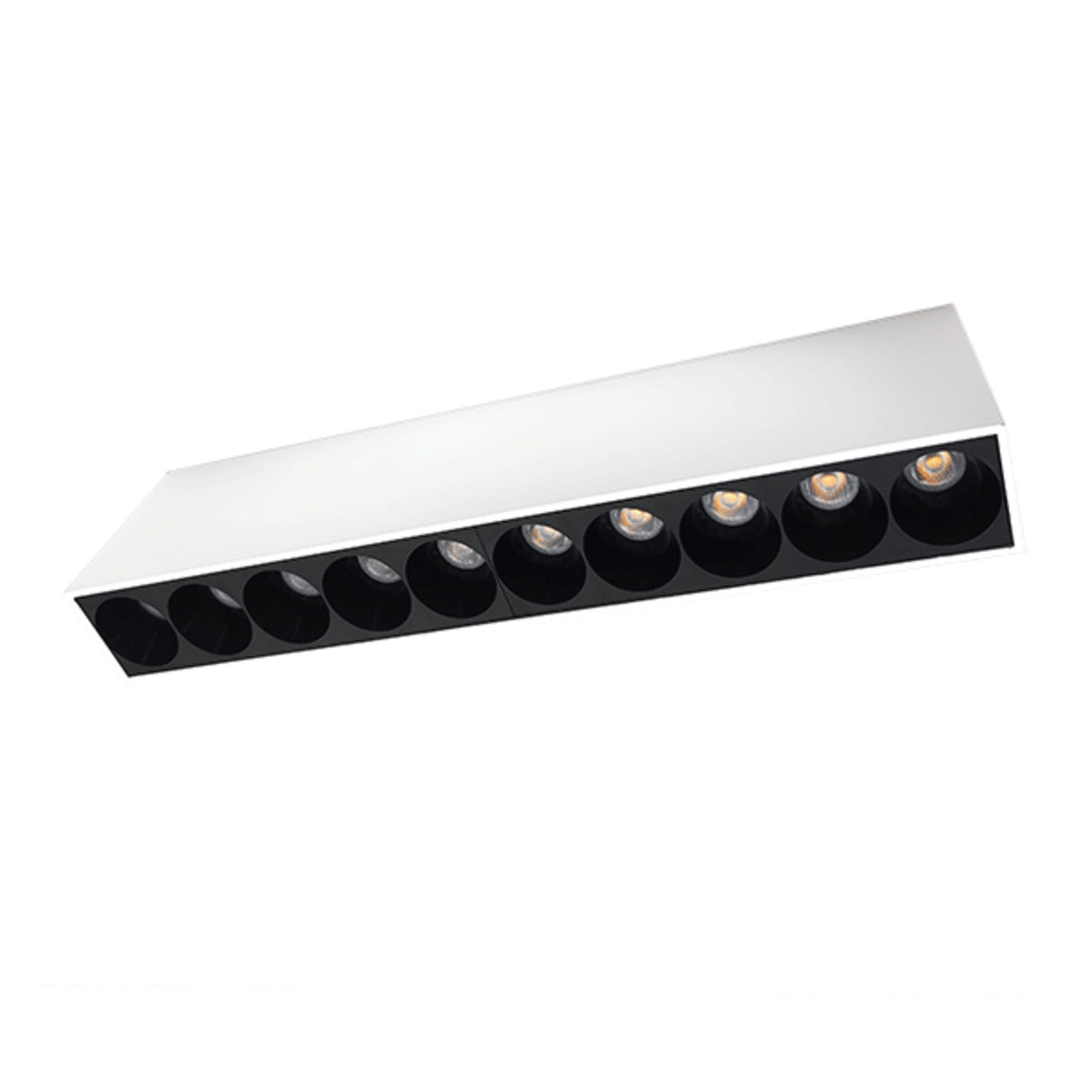 SURFACE LINEAR LIGHT EL-14 20W 4000K, WHITE & BLACK