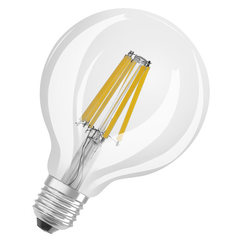 OSRAM , LED SUPERSTAR PLUS CLASSIC Globe FILAMENT , LED égő , E27 , 11 W , 2700 K , Meleg fehér , Dimmelhető , IP20 , Átlátszó