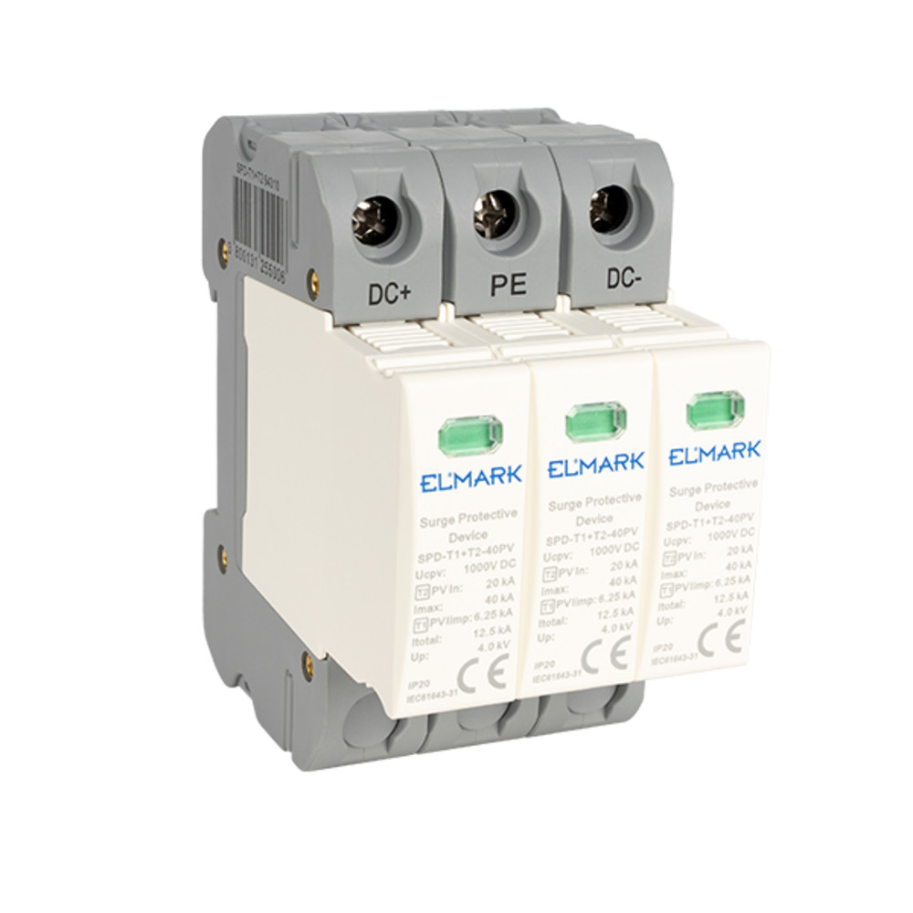 T1+T2 3P SPD DC 1000V 12.5kA