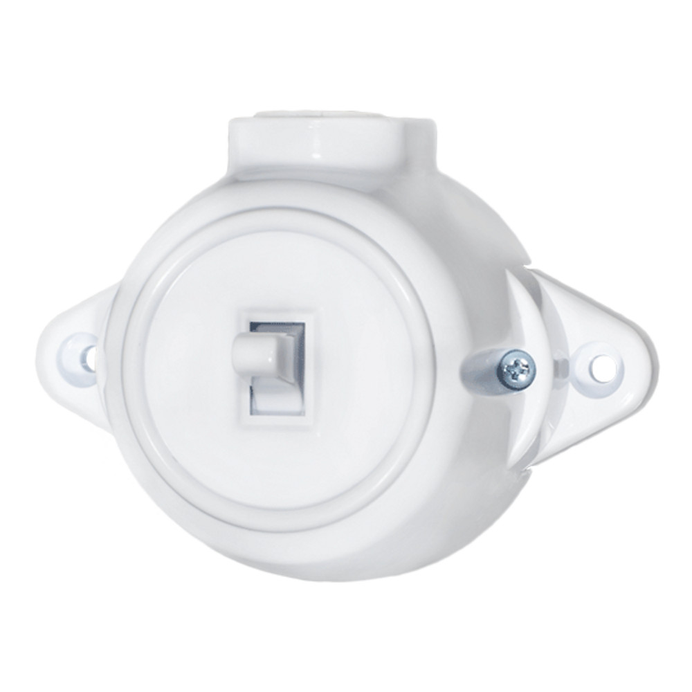 ANTIQUE ONE BUTTON ONE WAY SWITCH 10А 250V WHITE