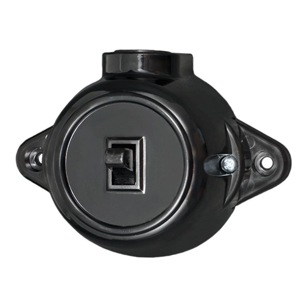 ANTIQUE ONE BUTTON TWO WAY SWITCH 10А 250V BLACK