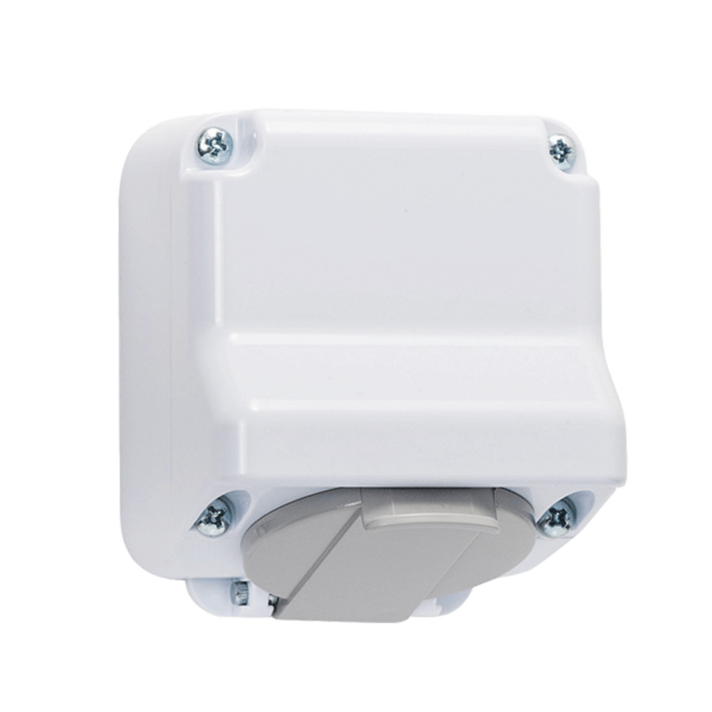 GERMAN TYPE SOCKET 16А 250V WHITE, IP44