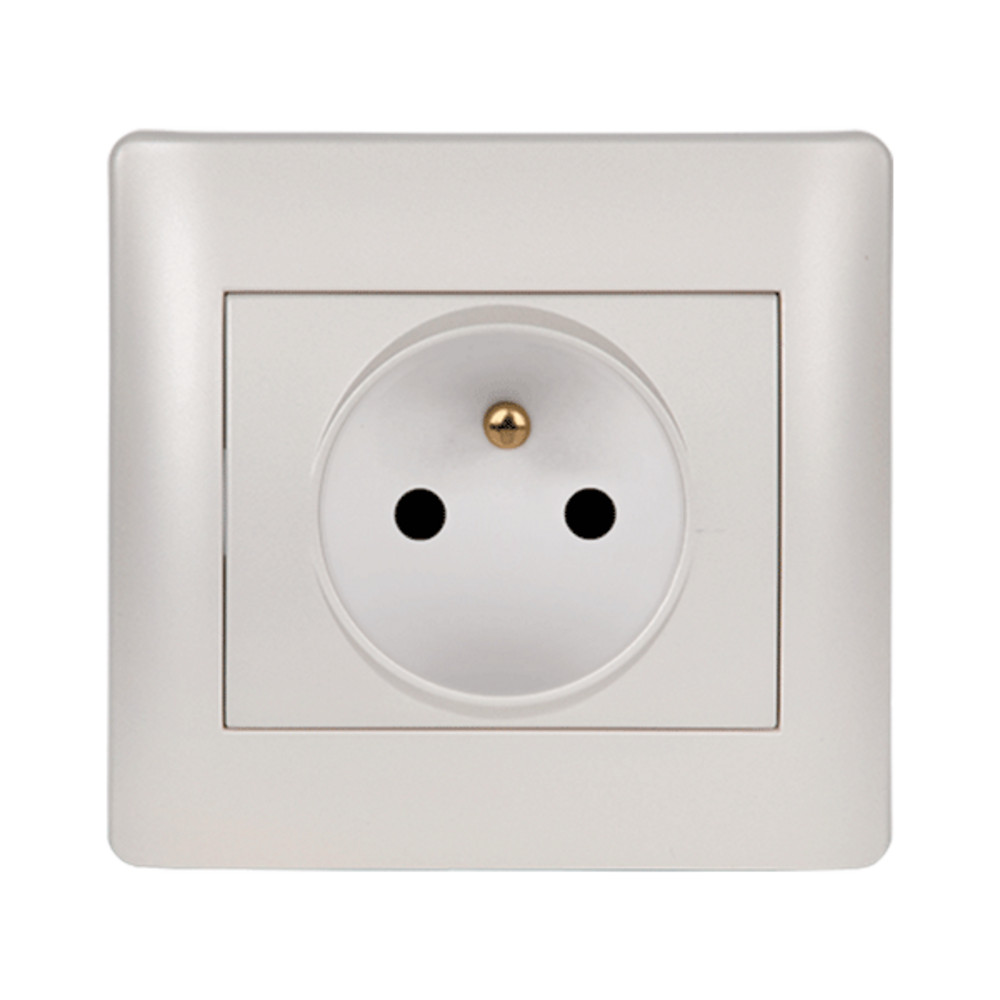 RHYME FRENCH TYPE SOCKET WHITE METALLIC