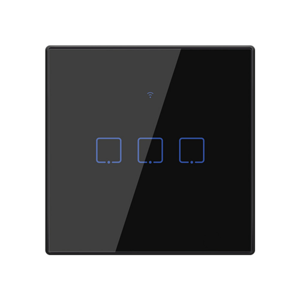 WI-FI SMART TOUCH EU 3 GANG 1 WAY SWITCH BLACK