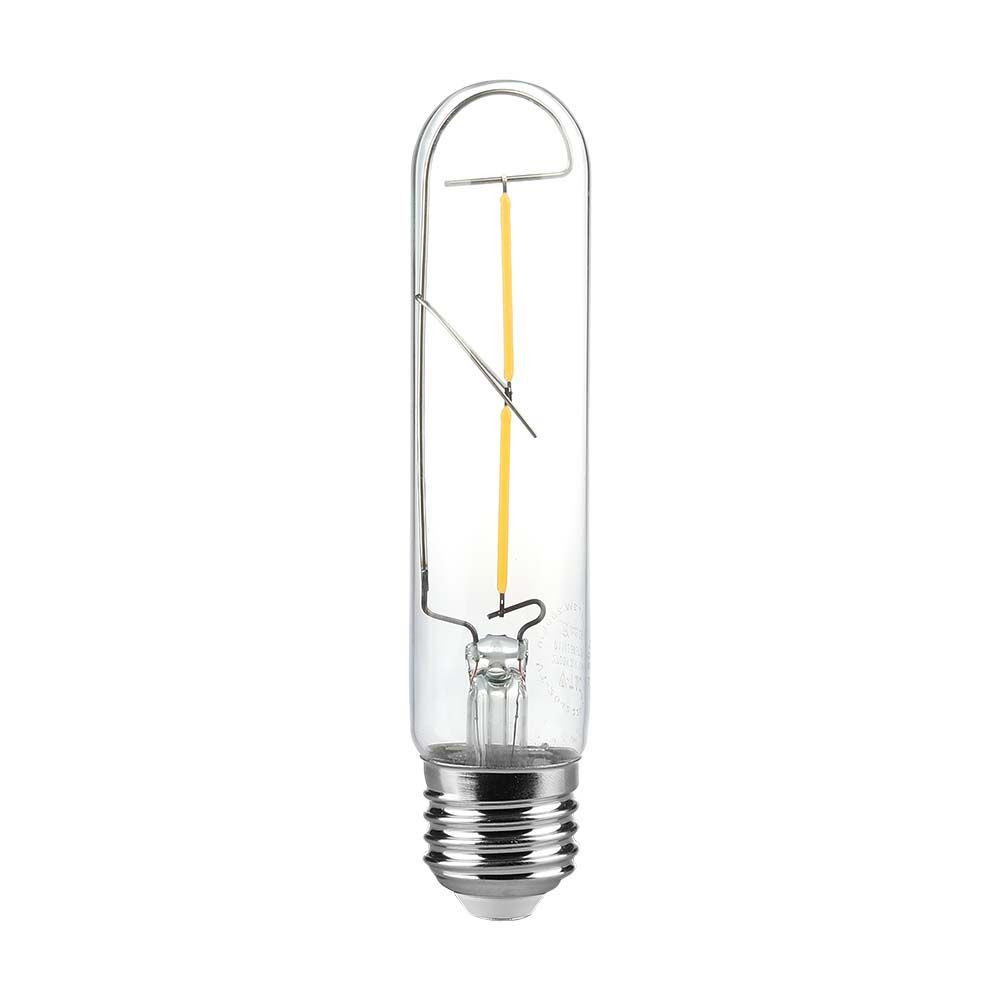 LED izzó átlátszó filament T30 E27, 2w, 3000K, meleg fehér, 200lm, 300°, CRI>80, V-TAC, 217251