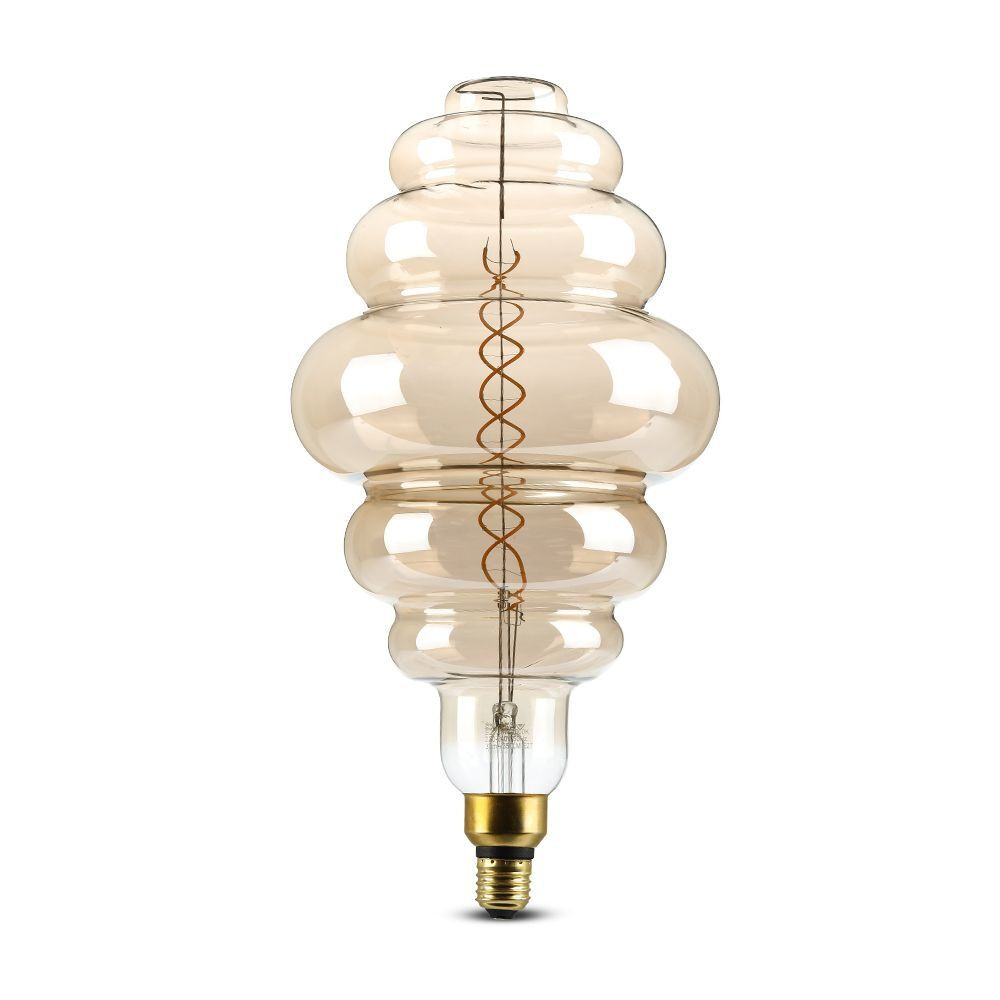 LED izzó design DSG S200 E27, 8w, 1800K, meleg fehér, 500lm, 300°, átlátszó, CRI>80, dimmelhető, V-TAC, 217465
