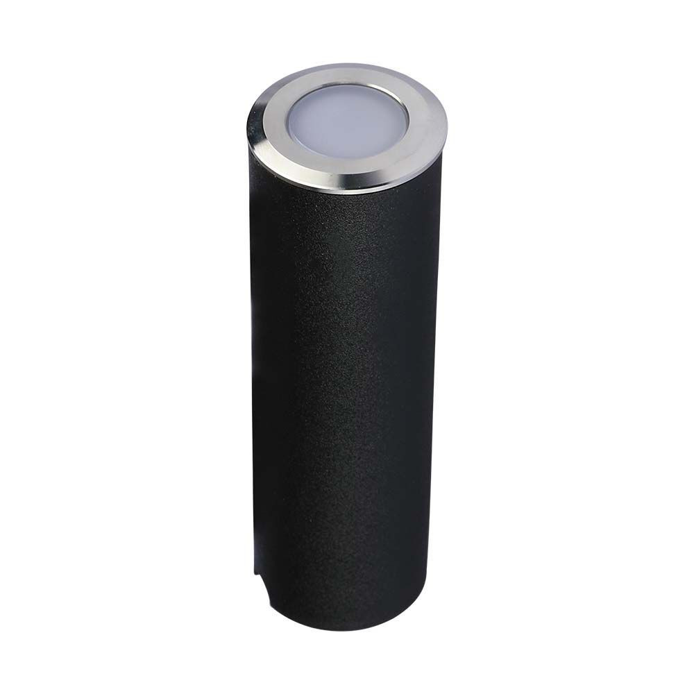 Kültéri taposólámpa, 0,5w, 3000K, meleg fehér, 37lm, 180°, ezüst, CRI>80, IP67, V-TAC, 211463