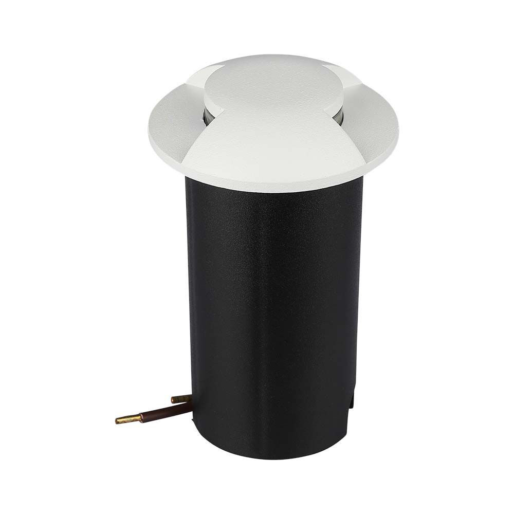 Kültéri taposólámpa, 1w, 6400K, hideg fehér, 50lm, 180°, fehér, CRI>80, IP67, V-TAC, 211467