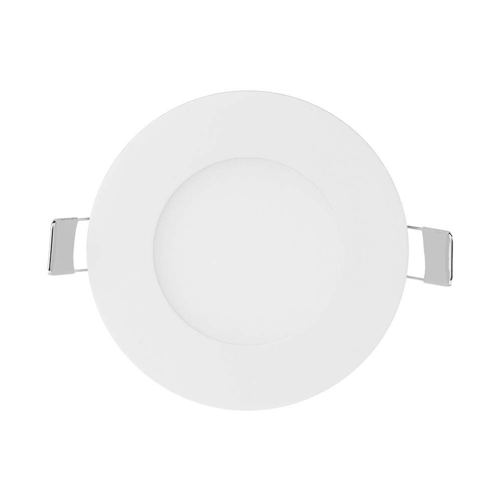 LED mini panel prémium kerek, süllyesztett, 3w, 4000K, természetes fehér, 130lm, 120°, fehér, CRI>80, V-TAC, 216293