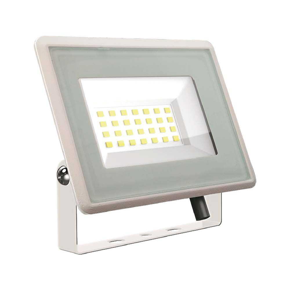 LED reflektor Slimline F osztály, 20w, 6400K, hideg fehér, 1650lm, 110°, fehér, IP65, V-TAC, 6742